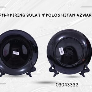 Ap11-9 piring bulat 9' polos hitam azware