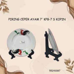 Piring Ceper Motif Ayam 7' KPB-7S Kopin