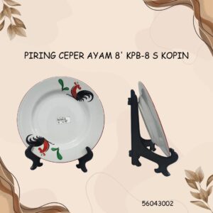 Piring Ceper Motif Ayam 8' KPB-8S Kopin