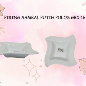 Piring Sambal Segi Putih Polos GBC-16