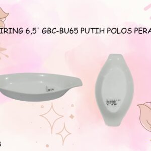 Piring Perahu 6,5' Putih Polos GBC-BU65