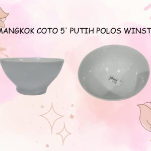 Mangkok Coto 5' Putih Polos Winston ws-mc5-pls