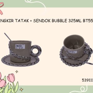 Cangkir Tatak + Sendok Bubble 325ml BT-5585 Royal Alfred