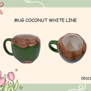 Mug Coconut White Line